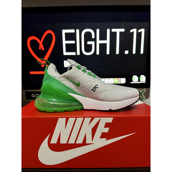 NEW WOMEN'S SIZE 5.5 Nike Air Max 270 Green Shock AH6789-117 - Picture 2 of 6